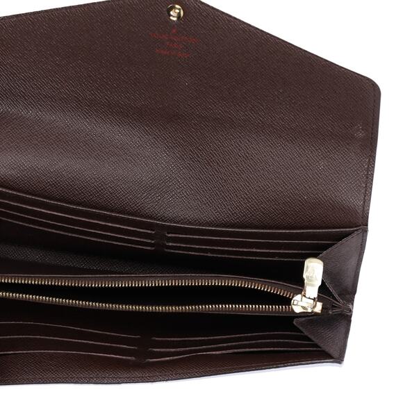 Louis Vuitton Sarah Damier Ebene Long Wallet N63209 Damier Canvas - Picture 4 of 5